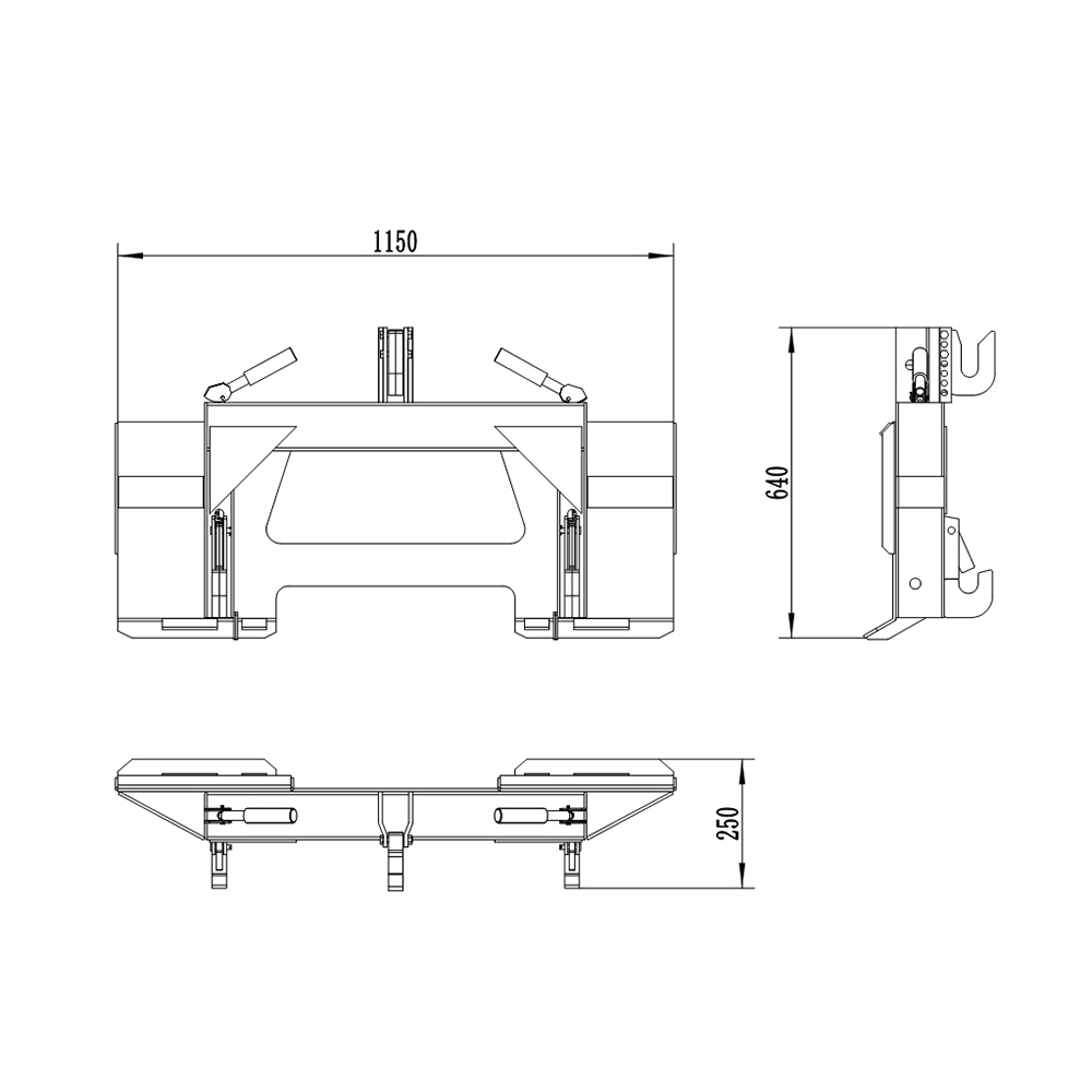 Trượt lái 3 điểm móc nhanh details